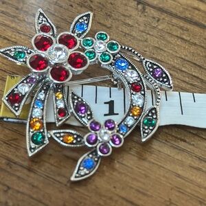 Colorful Brooch | Holiday Brooch | Colorful Floral Brooch